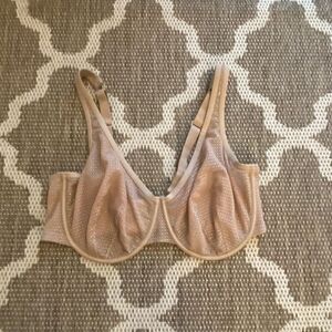 ThirdLove unlined, modern mesh, scoop bra, lace size 38F
